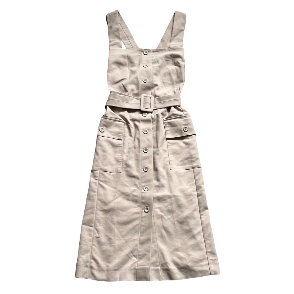 Tara Jarmon Beige Pink Belted Dress